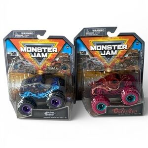 Monster jam Die-Cast Toy Trucks - Blue and Pink